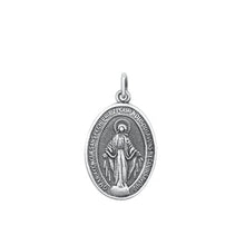 Load image into Gallery viewer, Sterling Silver Oxidized Mircaulous Medal Pendant
