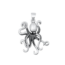 Load image into Gallery viewer, Sterling Silver Oxidized Octopus Pendant-26.4 mm