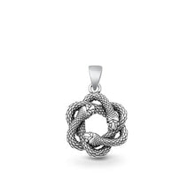 Load image into Gallery viewer, Sterling Silver Oxidized Snakes Pendant