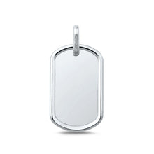 Load image into Gallery viewer, Sterling Silver Polished Dog Tag Pendant