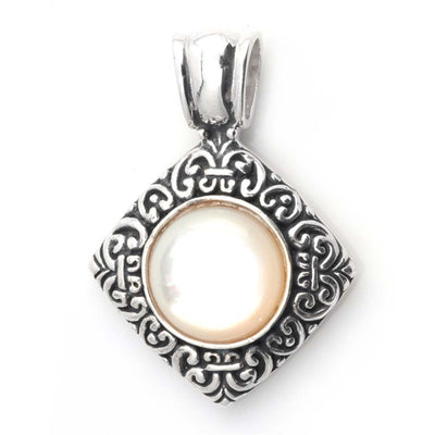 Sterling Silver Pearl Stone Pendant