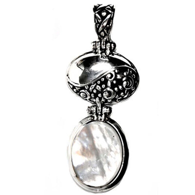 Sterling Silver Pearl Stone Pendant