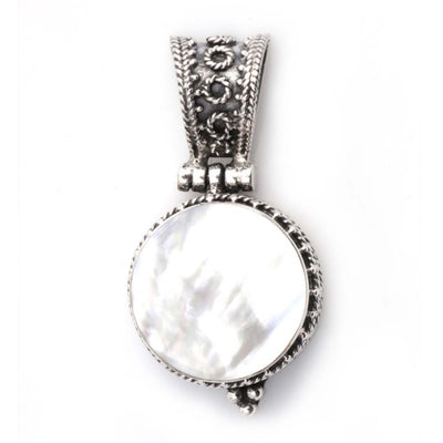 Sterling Silver Pearl Stone Pendant