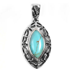 Sterling Silver Turquoise Stone Pendant