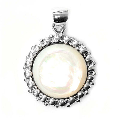 Sterling Silver Pearl Stone Pendant