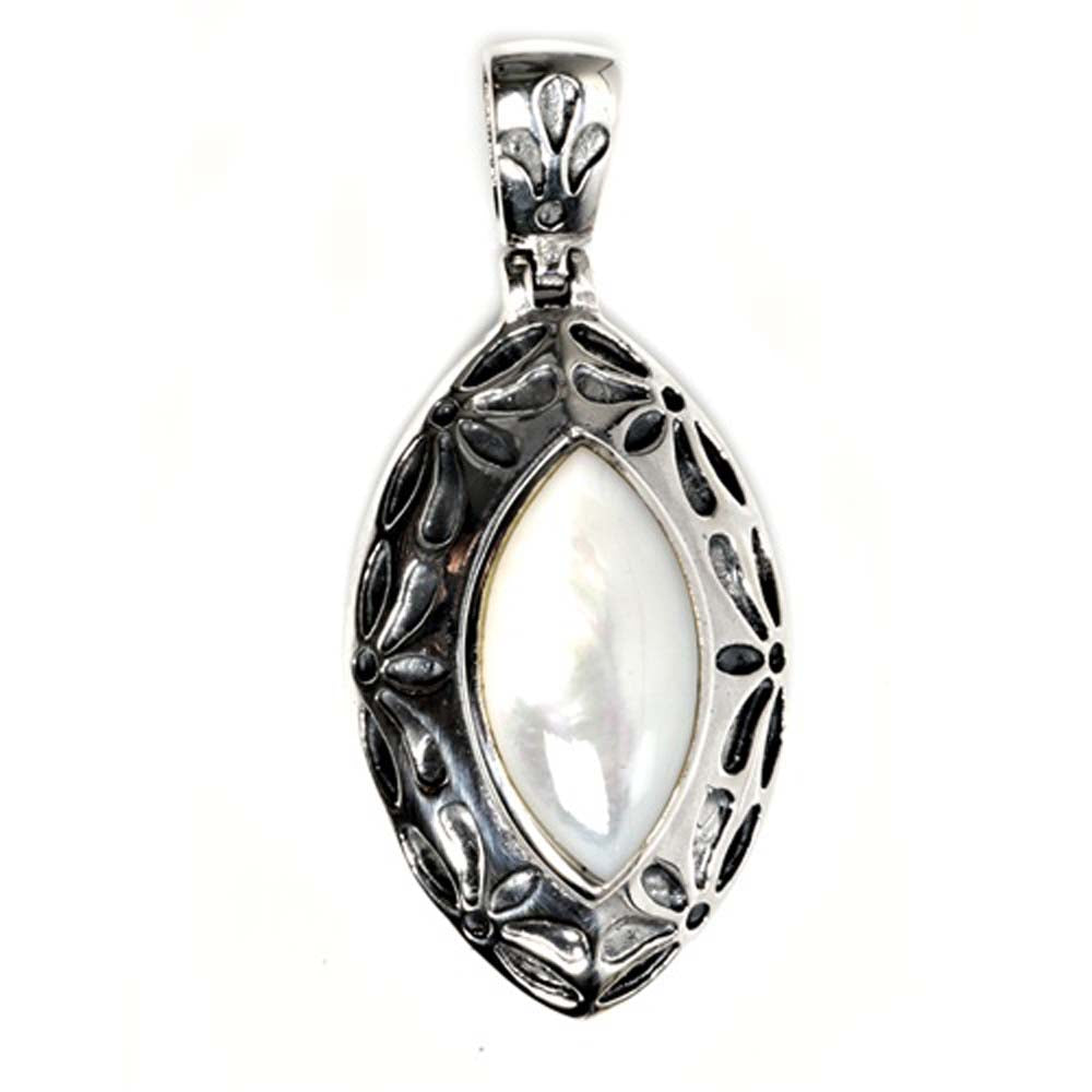 Sterling Silver Pearl Stone Pendant