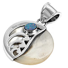 Load image into Gallery viewer, Sterling Silver Pearl Stone Pendant