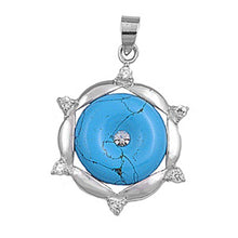 Load image into Gallery viewer, Sterling Silver Turquoise Stone Pendant