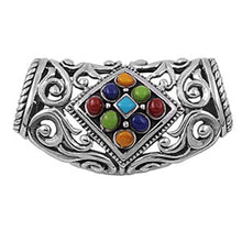 Load image into Gallery viewer, Sterling Silver Slide Multicolor Stone Pendant