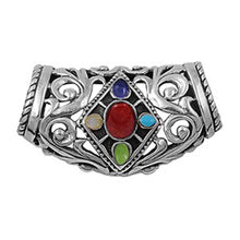 Load image into Gallery viewer, Sterling Silver Slide Multicolor Stone Pendant