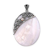 Sterling Silver Shell and Pearl Stone Pendant