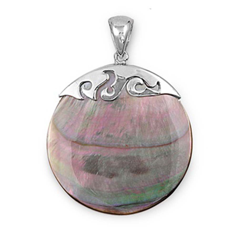 Sterling Silver Shell and Pearl Stone Pendant