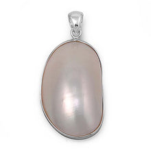 Load image into Gallery viewer, Sterling Silver White Conch Stone Pendant