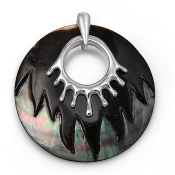Sterling Silver Abalone Shell Pendant