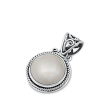 Load image into Gallery viewer, Sterling Silver Oxidized White Mabe Pearl Stone Pendant