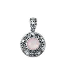 Load image into Gallery viewer, Sterling Silver Oxidized Mother of Pearl Stone Pendant