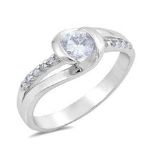 Load image into Gallery viewer, Sterling Silver Round Infinity Shaped Clear CZ RingsAnd Face Height 8mmAnd Band Width 3mm