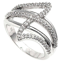 Load image into Gallery viewer, Sterling Silver Infinity Shaped Clear CZ Ring