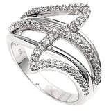 Sterling Silver Infinity Shaped Clear CZ Ring