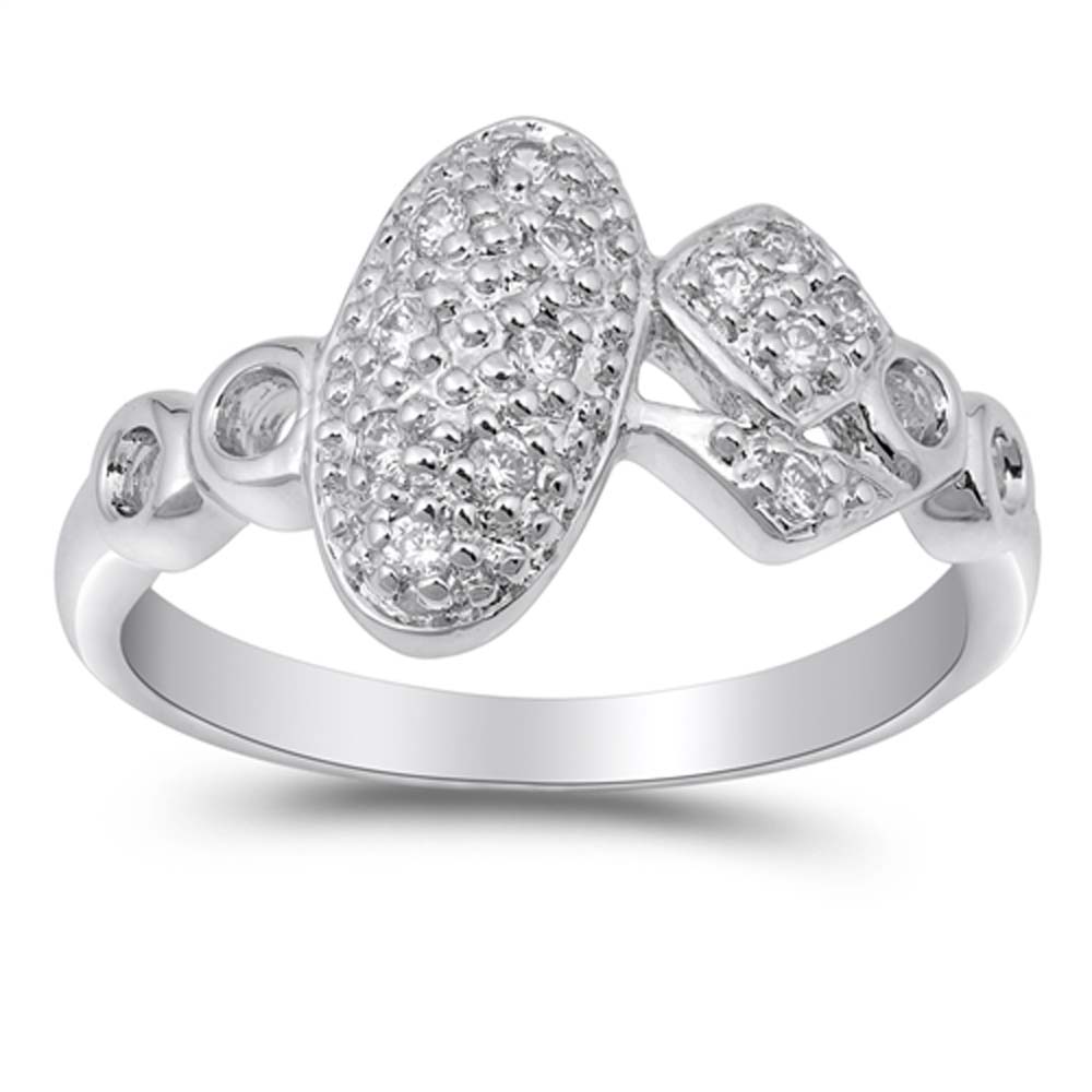 Sterling Silver Different Shapes Clear CZ Ring