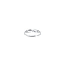 Load image into Gallery viewer, Sterling Silver Infinity Shaped Clear CZ RingAnd Face Height 4mm