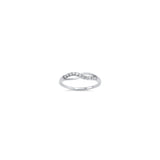 Sterling Silver Infinity Shaped Clear CZ RingAnd Face Height 4mm