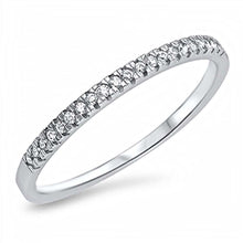 Load image into Gallery viewer, Sterling Silver Classy Single Row Micro Paved Clear Czs with Face Height of 2MM