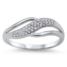 Load image into Gallery viewer, Sterling Silver Stylish Infinity Design with Clear Cz RingAnd Face Height of 7MM