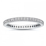 Sterling Silver Spinner Round Shaped Clear CZ RingAnd Band Width 3mm