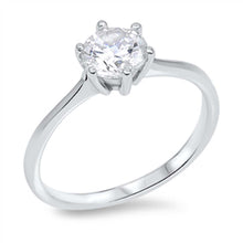 Load image into Gallery viewer, Sterling Silver Prong Set 7MM Cz Engagement Ring