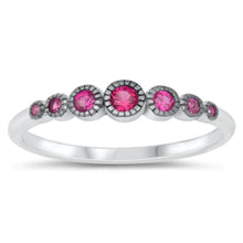 Load image into Gallery viewer, Sterling Silver Ruby CZ Ring - silverdepot