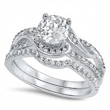 Load image into Gallery viewer, Sterling Silver CZ Engagement Ring