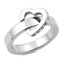 Load image into Gallery viewer, Sterling Silver Heart Shaped Clear CZ RingsAnd Face Height 11mm