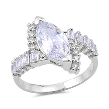 Load image into Gallery viewer, Sterling Silver Oval Shaped Clear CZ RingsAnd Face Height 16mm