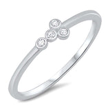 Sterling Silver Cross Cubic Zirconia Ring