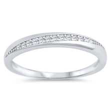 Load image into Gallery viewer, Sterling Silver Round Shaped Clear  CZ RingAnd Face Height3mm