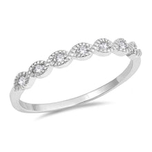 Load image into Gallery viewer, Sterling Silver Infinity Shaped Clear CZ Ring And Face Height 3mm