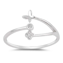 Load image into Gallery viewer, Sterling Silver Circle Shaped With Clear CZ RingAnd Face Height 12mm