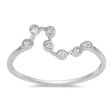 Load image into Gallery viewer, Sterling Silver Constellation CZ RingAnd Face Height 6mm