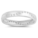 Sterling Silver Round Shaped With CZ RingAnd Face Height 3.5mm