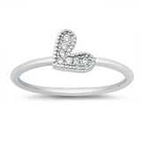 Sterling Silver Heart CZ Ring