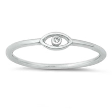 Load image into Gallery viewer, Sterling Silver Eye CZ Ring