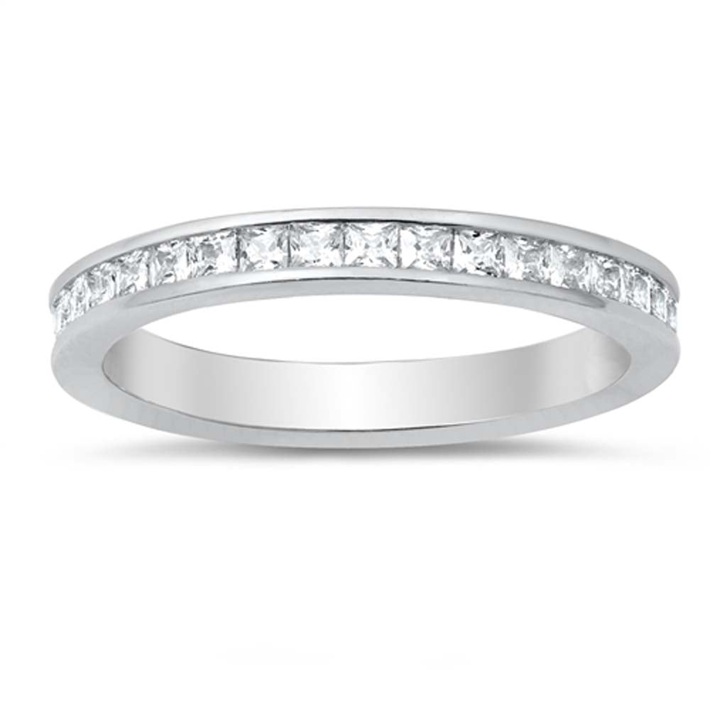 Sterling Silver Round Cubic Zirconia Ring