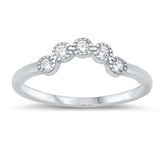 Sterling Silver Wave Cubic Zirconia Ring