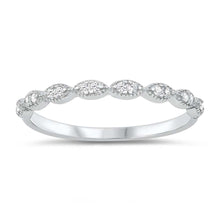 Load image into Gallery viewer, Sterling Silver Braided Band Cubic Zirconia Ring