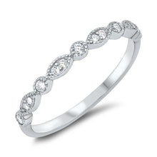 Load image into Gallery viewer, Sterling Silver Braided Band Cubic Zirconia Ring