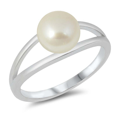 Sterling Silver Pearl Ring