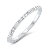 Sterling Silver Round Cubic Zirconia Ring