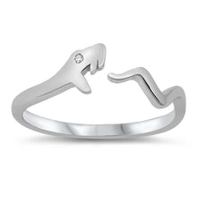 Load image into Gallery viewer, Sterling Silver Snake Cubic Zirconia Ring