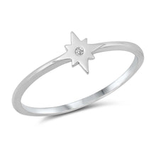 Load image into Gallery viewer, Sterling Silver Twinkle Star Cubic Zirconia Ring
